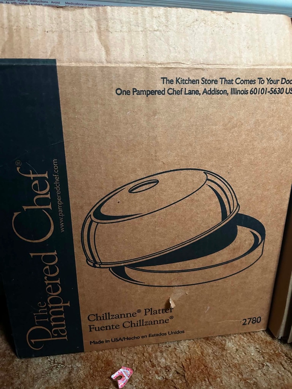 The Pampered Chef Chillzanne Platter - Black and Brown Packaging